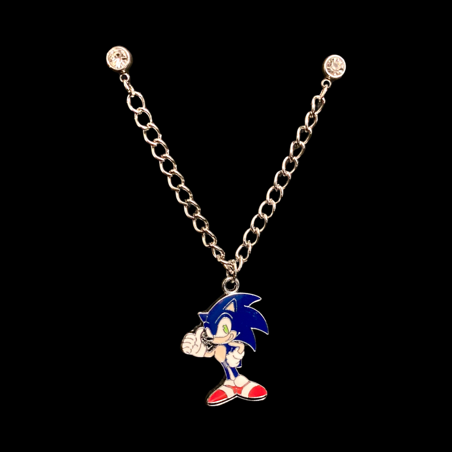 Blue Blur Chain Pin